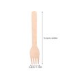thumbnail image 2 of COMPUKAS 100Pcs Wooden Forks Beige -Friendly Lightweight for Parties Picnics Camping, 2 of 8