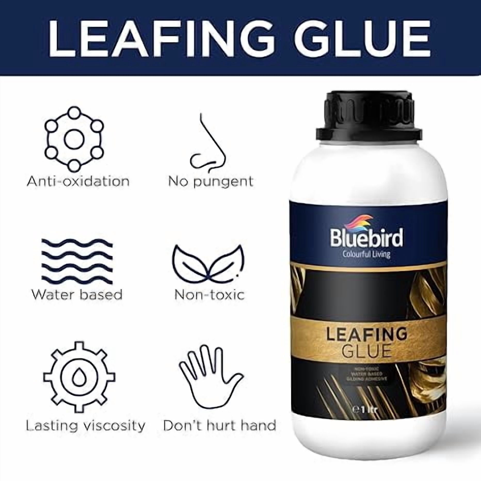 Bluebird Gold Leaf Adhesive 33.8 Fl Oz Gilding Adhesive, Leafing Glue for Art and Craft