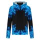 thumbnail image 4 of Ceisia Blue Flame Print Hooded Top Men's Slim Fit Long Sleeve UV Protective Face Mask Shirt Light Blue L Gifts, 4 of 5