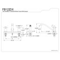 thumbnail image 2 of Kingston FB122DX Concord Two-Handle 4-Hole 8" Centerset Kitchen Faucet with Side Sprayer in Polished Chrome, 2 of 4
