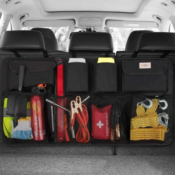 SURDOCA Car Trunk Organizer - 3rd Gen [7 Times Upgrade] Super Capacity Car Hanging Organizer, Equipped with 4 Magic