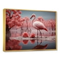 thumbnail image 2 of Designart "Pink Flamingo Paradise Elegance I" Animals Flamingo Floater Framed Canvas Wall Art, 2 of 5