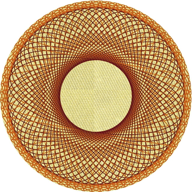 Ahgly Company Machine Washable Indoor Round Transitional Mahogany Brown Area Rugs, 8' Round