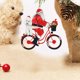thumbnail image 3 of Santa Claus Christmas Pendant Acrylic Puppy Doll Bicycle Christmas Tree Hanging Suit, 3 of 5