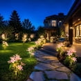 thumbnail image 6 of Solar Powered Garden Flower Stake Lights, IP65 Waterproof LED Floral Lamp, Auto On Outdoor Landscape Lighting For Yard Pathway Patio Backyard Evening Holiday Decoration, 6 of 9