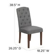 thumbnail image 5 of Flash Furniture HERCULES Grove Park Series Gray Fabric Tufted Parsons Chair, 5 of 11