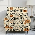 thumbnail image 2 of Xixirimido Bats Cats Stars Pumpkins Recliner Chair Cover 4-Pieces Lazyboy Cover for Recliner Chair with Storage Pockets Halloween Furniture Protector for Living Room Printed Sofa Slipcover, 2 of 8