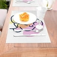 thumbnail image 5 of ZNDUO Placemats, 1 PCS Heat Resistant Stain Resistant Woven PVC Insulation Placemats, Durable Washable Elegant Table Mats for Dining-Simple Colorful Woman, 18"x12", 5 of 6