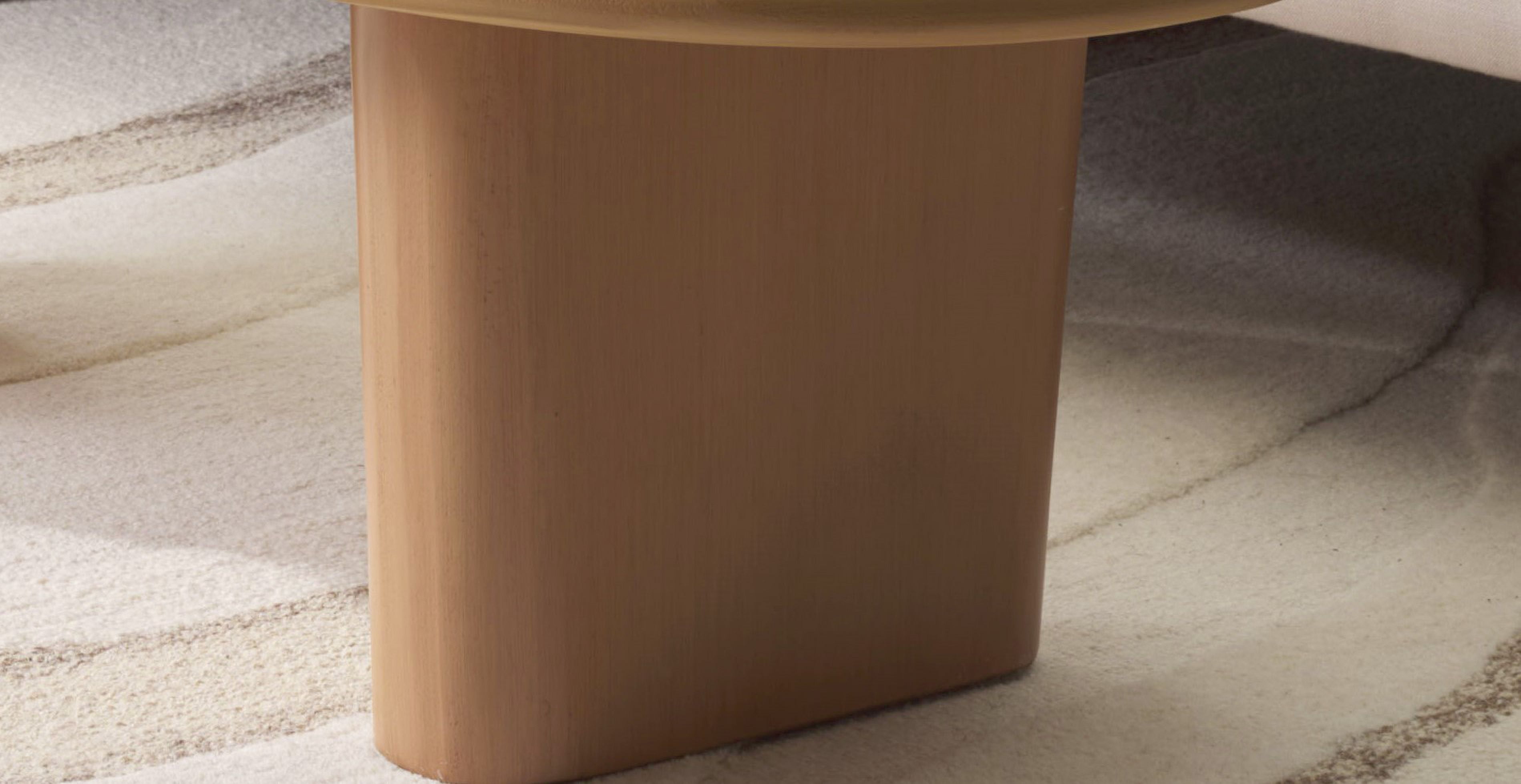 SAFAVIEH Kali Modern Oval Shape Coffee Table, Natural
