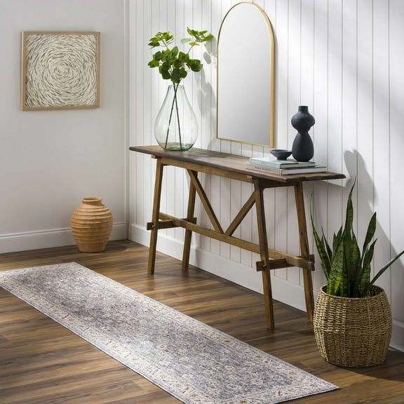 Hauteloom Sosi Hallway, Kitchen Runner Rug - Gray - 2'3" x 9'