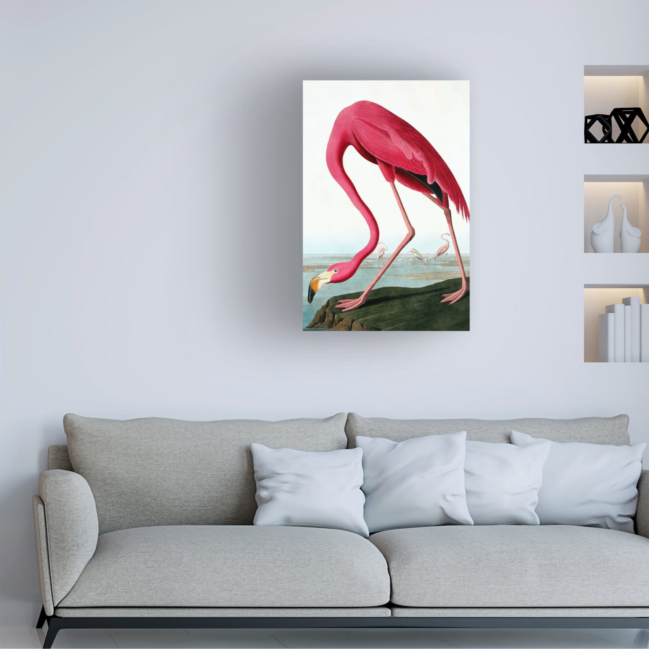 Canvas Wall Art - Incado 'Flamingo' Wall Art for Living Room, Bedroom, or Office Décor by Trademark Fine Art - 22 x 32 Inches