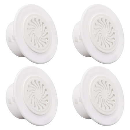 

Unique Bargains Round Vent Cover ABS Plastic Adjustable Air Vent Cover White 4pcs 3.07 x 1.38