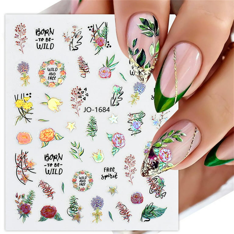 Dried Flowers Nail Decorations Natural Floral Sunflower Daisy Stickers 3D  Nail Art Designs Polish Manicure Nail Accessories