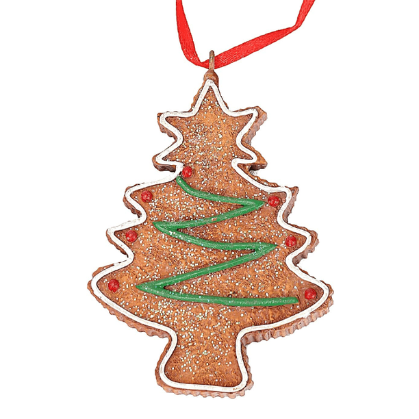 Pequeña escultura colgante de hombre de pan de jengibre, regalo personalizado para personas, árbol de Navidad, hogar, oficina, coche, decoración de jardín con cuerda (árbol de Navidad)
