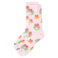 thumbnail image 3 of MeMoi Women's "Bells N Bows" Christmas Holiday Novelty Crew Sock - Womens - Female, 9-11, Powder Pink, 3 of 3