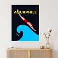 thumbnail image 4 of Aquaphile Water Lover Swimmer Diver Bold Yellow Graphic Extra Large XL Wall Art Poster Print, 4 of 5