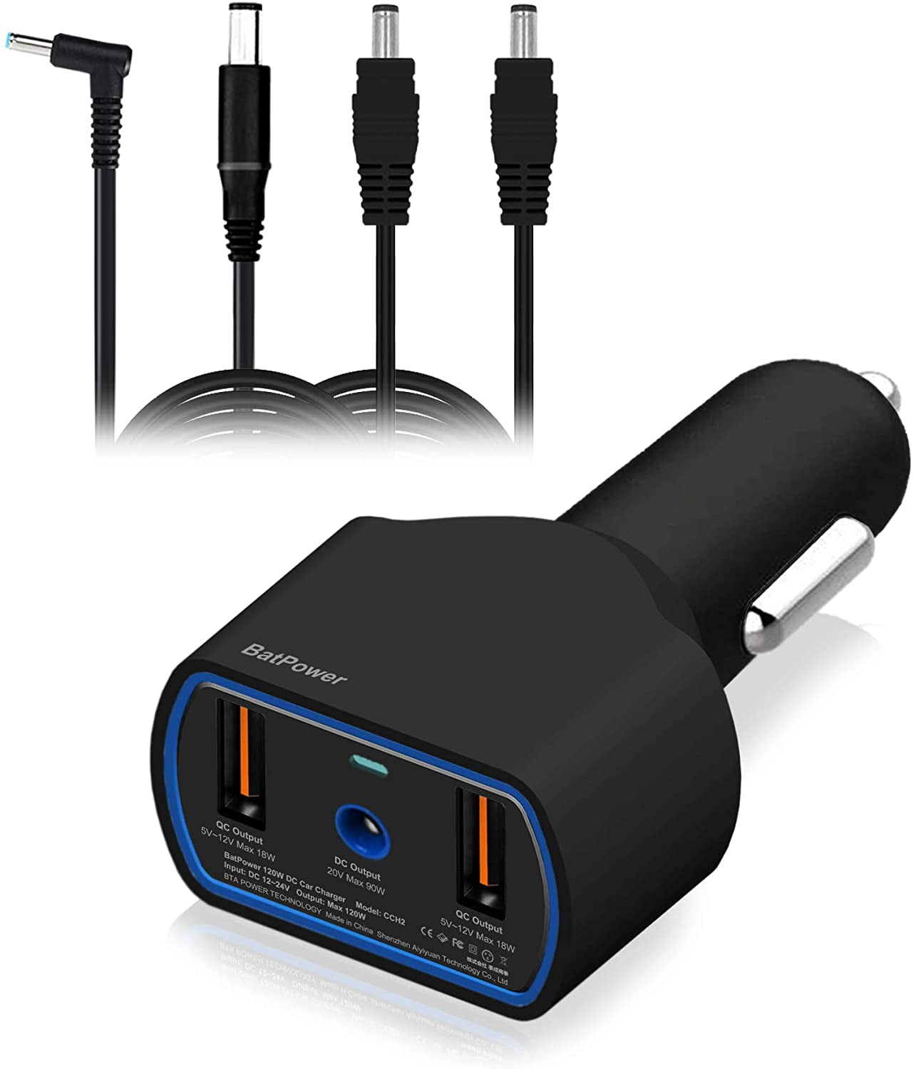 BatPower CCH2 UL Listed 120W 90W Laptop Car Charger Power Supply
