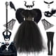 thumbnail image 2 of Disfraz de Halloween 2024, tutú de maléfica, vestido de bruja negra para niñas, cosplay, reina malvada, vestido de princesa de malla negra, nuevo vestido para niños, 2 of 5
