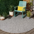 thumbnail image 3 of Safavieh Courtyard Teodor Geometric Indoor/Outdoor Area Rug, Gray, 5'3" x 5'3" Round, 3 of 10