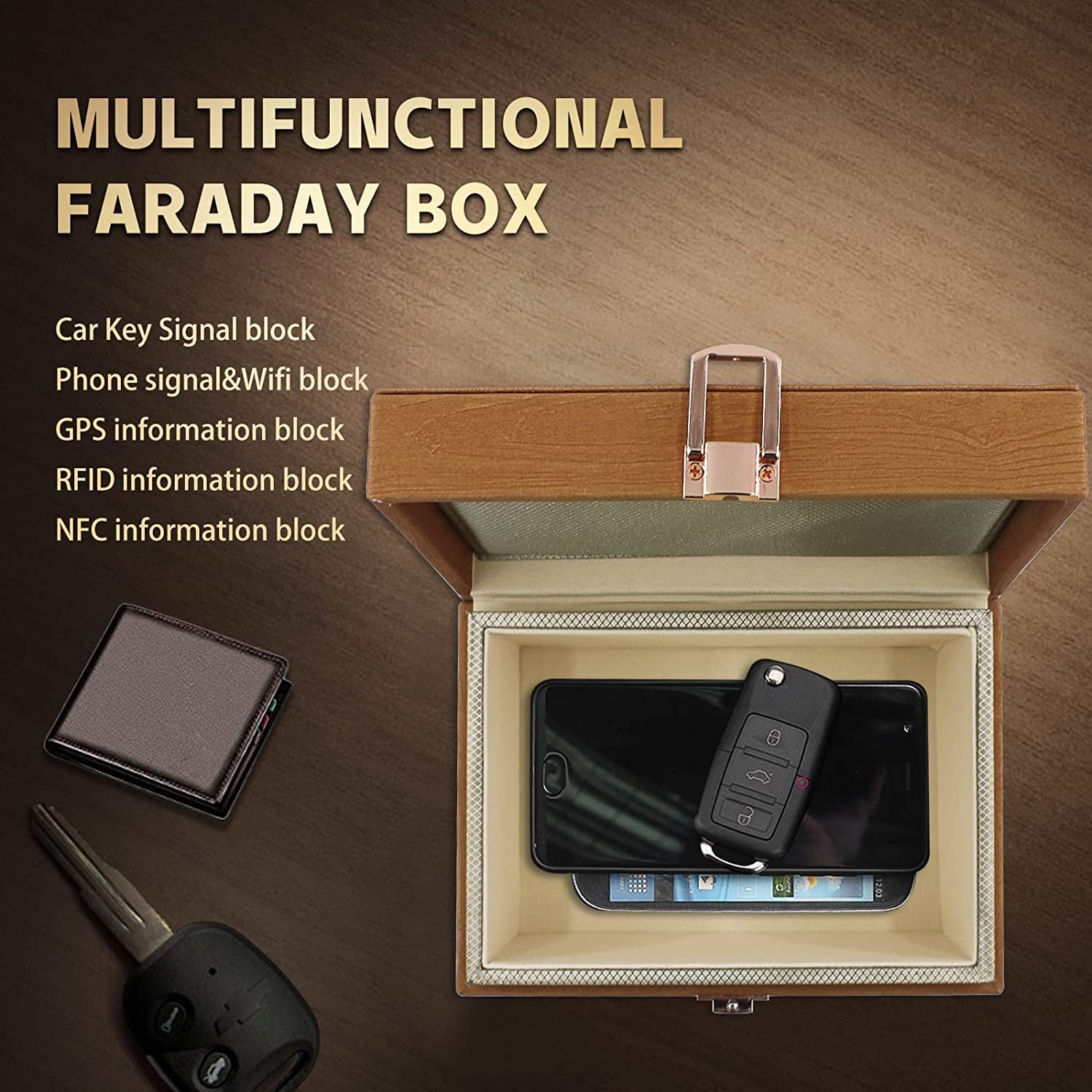 JXE JXO Faraday Box pour clés de voiture, Faraday Box, Key Fob