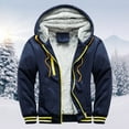 thumbnail image 2 of Dovford Men's Casual Jacket Winter Thick Sherpa Lined Zip Fleece Hoodie Jacket Coat Outwear Sweatshirts Jacket, 2 of 5