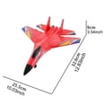 thumbnail image 4 of Juego de 2 aviones de control remoto de espuma de 2,4 G SU-27 de 2 canales, planeadores de combate para niños y adultos rojo amarillo, 4 of 4