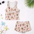 thumbnail image 5 of Tutolipy Hedgehog Strawberry Pattern Girls 2-Piece Tankini Swimsuit Set, Round Neck Soft Stretch Girls Two Piece Swimsuit Removable Pads Girls Two Piece Swimsuit Set Size 8-9 Year Old, 5 of 10