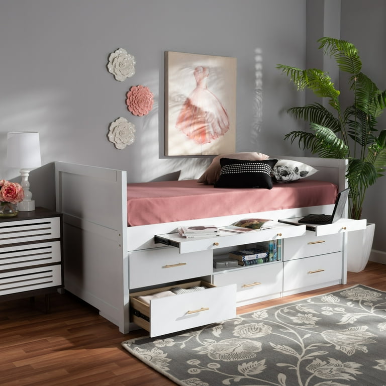 Baxton Studio Mirza Modern and Contemporary White Finished