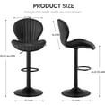 thumbnail image 5 of Hawsaiy Bar Stools Set of 2, Modern Swivel Bar Chairs with Mid Back and Adjustable Seat Height,Blcak, 5 of 12