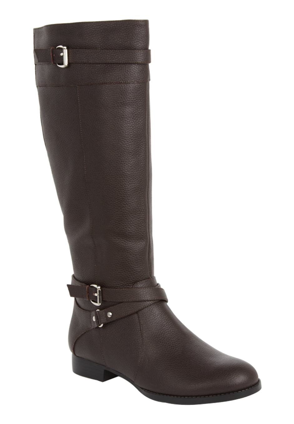 wide calf leather boot