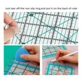 thumbnail image 4 of 6 Piece Quilting Ruler Square Acrylic Quilting Ruler Fabric Cutting Ruler Clear Mark Acrylic Ruler and Ironing Ruler, 4 of 7