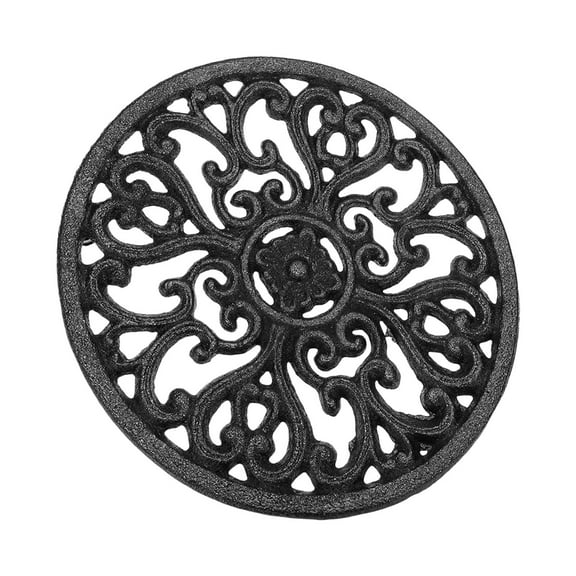 Permanent Wrought Iron Table Defender With Against Slip Base Exemplary For Hot Dishes Cookware 17cm Round Shape Accommodates Most Bowls Kettles