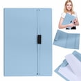 thumbnail image 2 of Clipboard Folder, A5 Foldable Clipboard with Vertical Clip, 360 Degree Foldable Binder Clipboard with Strap, File Cover Work Folder Clipboard for Business Meetings, Lecture, Offices,Blue, 2 of 7
