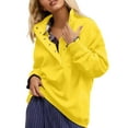 thumbnail image 4 of Yellow Sweaters for Women Sweatshirt for Women Oversized Casual Long Sleeve Button Neck Pullover Tops Fashion Outfits Clothes Womens Fall Fashion 2025, 4 of 4