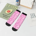 thumbnail image 5 of Uemuo Breast Cancer Awareness2 Printed Crew Socks, Moisture-Wicking Socks, Athletic Socks for Men Breathable Cushion Socks Casual Sport Socks for Running Traveling, 5 of 6