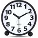 thumbnail image 1 of Black Silent Analog Alarm Clock,Black Metal Large 3D Digits,Non Ticking Table Clock with Night Light Bedside Alarm Clock 10.8cm, 1 of 5