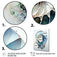 thumbnail image 3 of Designart "Symmetry of Blue Nautilus Ocean Shells" Animals Floater Framed Wall Decor, 3 of 7