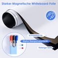 thumbnail image 3 of Self Adhesive Wall Sticker Roll For Desk Glass Fridge Office Door Classroom, Magnetic Receptive White Board Dry Erase With Markers Included, Easy Install Cost Effective, Smooth Flat Surface (6.5 FT), 3 of 5