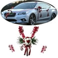thumbnail image 6 of Car Jewelry Flowers Wedding Artificial Flowers Car Cutlery Bridal car Garland ation Burgundy, 6 of 8