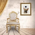thumbnail image 3 of Fab Funky 20x24 Gold Ornate Wood Framed with Double Matting Museum Art Print Titled - Dog Au Vin, French Bulldog, 3 of 4