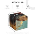 thumbnail image 4 of Logiee Tissue Box Cover 5X5X5'' PU Leather Tissue Holder Square Tissue Cube Box Organizer for Bathroom Vanity Countertop,Car,Night Stands,Office,Home,Kitchen (Western Desert Cactus Bald Eagle), 4 of 8