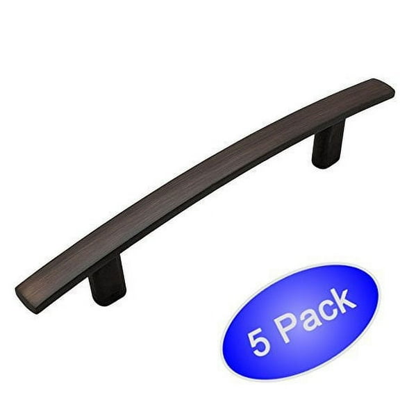 Cosmas 2363-4ORB Oil Rubbed Bronze Subtle Arch Cabinet Hardware Handle Pull - 4" Hole Centers - 5 Pack