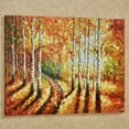 thumbnail image 2 of Golden Path Autumn Canvas Wall Art Orange And Gold Tones, 2 of 5