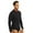A Black, variant on Men's Long Sleeve Zipper Front Romper Shirt One-Piece Bowtie Leotard Bodysuit