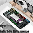 thumbnail image 6 of Excel Cheat Sheet Desk Mat, Excel Shortcut Keys Mouse Pad(31.5"x11.8"), Excel Cheat Sheet Desk Pad, Water-Resistant Surface with Anti-Slip Base Excel Pad for Office, Gaming, Design (1), 6 of 7