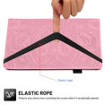 thumbnail image 3 of Decase Leather Tablet Shell for Samsung Galaxy Tab A8 10.5 inch 2022 Model SM-X200/X205/X207,Luxury Embossed Tablet Cover with Wallet Card Slots & with Anti-Slip Strips & Elastic Rope,  Pink, 3 of 6