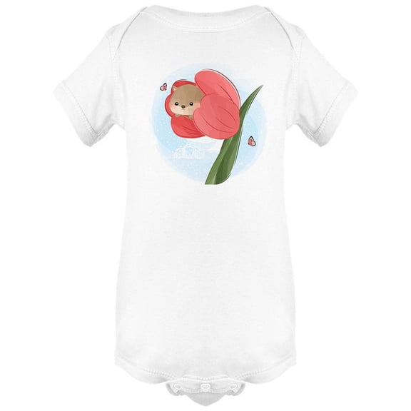Cute Little Hamster In A Tulip Bodysuit Infant -Image by Shutterstock, 24 Months