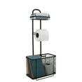 thumbnail image 2 of Bath Bliss Mesh Collection Adjustable Three Shelf Bathroom Organizer in Matte Black, 2 of 5