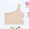 thumbnail image 2 of Huowey Kids Toddler Girls Dance Tank Tops One Shoulder Racerback Crop Tank Tops Sleeveless Dance Tops For Ballet Gymnastics Dancewear Trendy Dailywear, 3-4 Years, 2 of 9