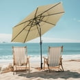 thumbnail image 2 of Costway 10 ft 3-tier Vented Patio Umbrella Large Market Table Umbrella Outdoor Sun Shade Beige, 2 of 10